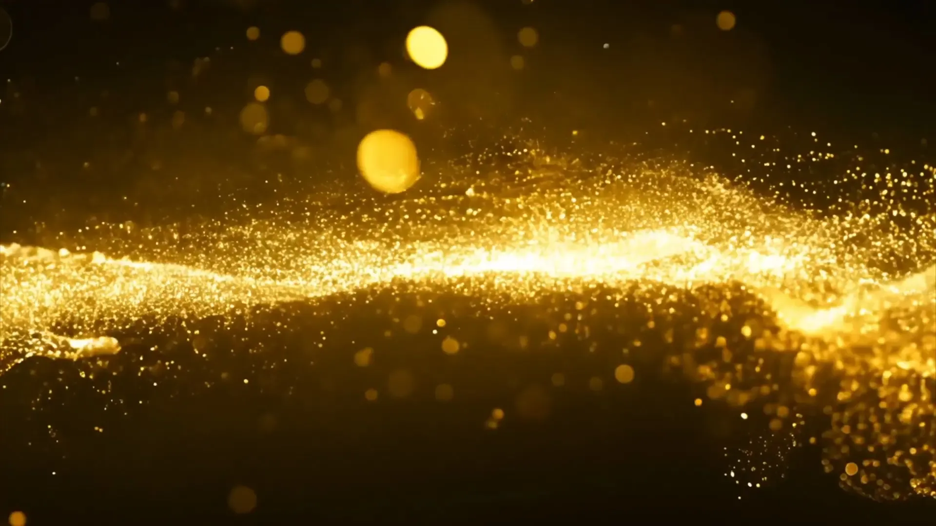 Sparkling Gold Particle Overlay for Product Launches